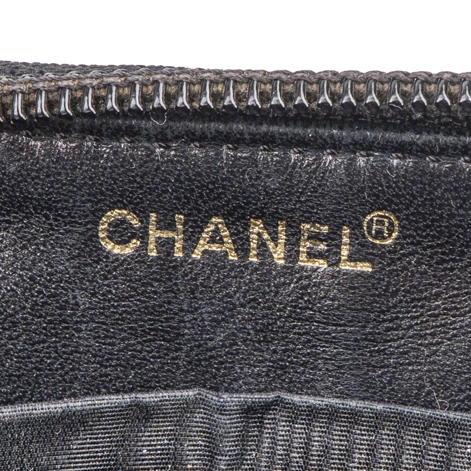 Chanel Caviar Leather Timeless CC Zipper Wallet - vintageandkickz