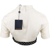 Louis Vuitton Blanco Monogram Band Sporty Crop Top (DE 40 / FR 42)
