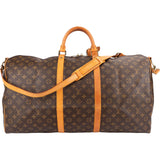 Louis Vuitton Monogram Canvas Keepall 60 Bandoulière Travel Bag