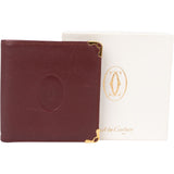 Cartier Bordeaux Leather Bifold Wallet