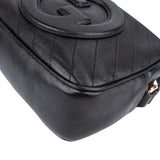 Gucci Black Stitched Calfskin Soho GG Camera Crossbody Bag