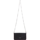 Louis Vuitton Noir Epi Leather Bicolor Pochette Felicie Crossbody Bag