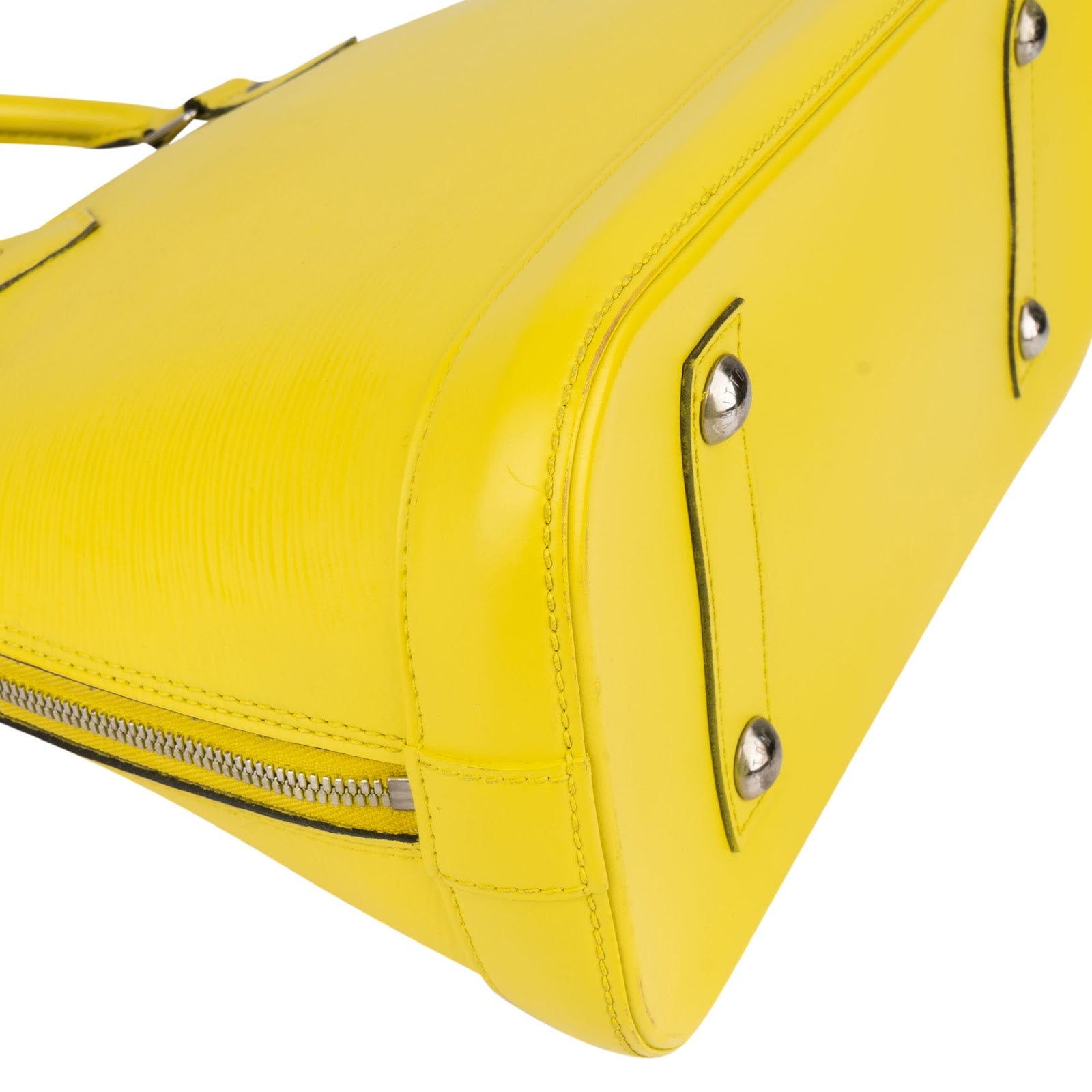 [🔄️B08 / F27] Louis Vuitton Yellow Epi Leather Alma PM Handbag - vintageandkickz