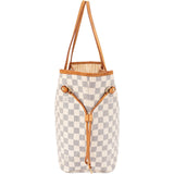 Louis Vuitton Monogram Damier Azur Canvas Neverfull MM Shoulder Bag