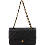 Chanel Quilted Lambskin 24K Gold Medium Double Flap Shoulder Bag