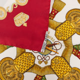 Hermès Les Tambours Silk Carre 90 Scarf Tuch