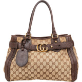 Gucci Monogram GG Canvas Running Tote Satchel Handbag