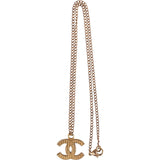 Chanel Textured CC Emblem Pendant Necklace 04C