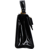 Salvatore Ferragamo Black Patent Calf Leather Vara Bow Top Handle Handbag