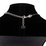Christian Dior Silver Tone Star Emblem Pendant Necklace