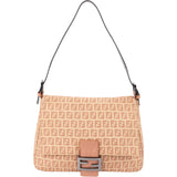 Fendi Monogram FF Zucca Mamma Baguette Shoulder Bag