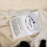 Prada Cream Frottee Cotton Polo T-Shirt (L)