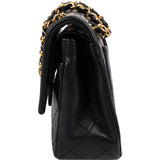 Chanel Quilted Lambskin 24K Gold Small Double Flap Shoulder Bag