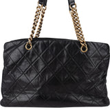 Chanel Quilted Lambskin CC Crown Tote Shoulder Bag