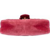 Gucci Matelassé Velvet GG Marmont Small Crossbody Bag