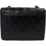 Chanel Quilted Lambskin 24K Gold Single Flap Crossbody Bag