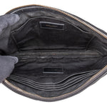 Saint Laurent Quilted Chevron Leather Clutch - vintageandkickz