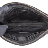 Saint Laurent Quilted Chevron Leather Clutch - vintageandkickz