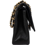 Chanel Quilted Lambskin 24K Gold Medium Double Flap Crossbody Bag