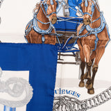 Hermès Equipages Silk Carre 90 Scarf Tuch