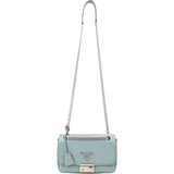 Prada Saffiano Vernice Chain Flap Crossbody Bag