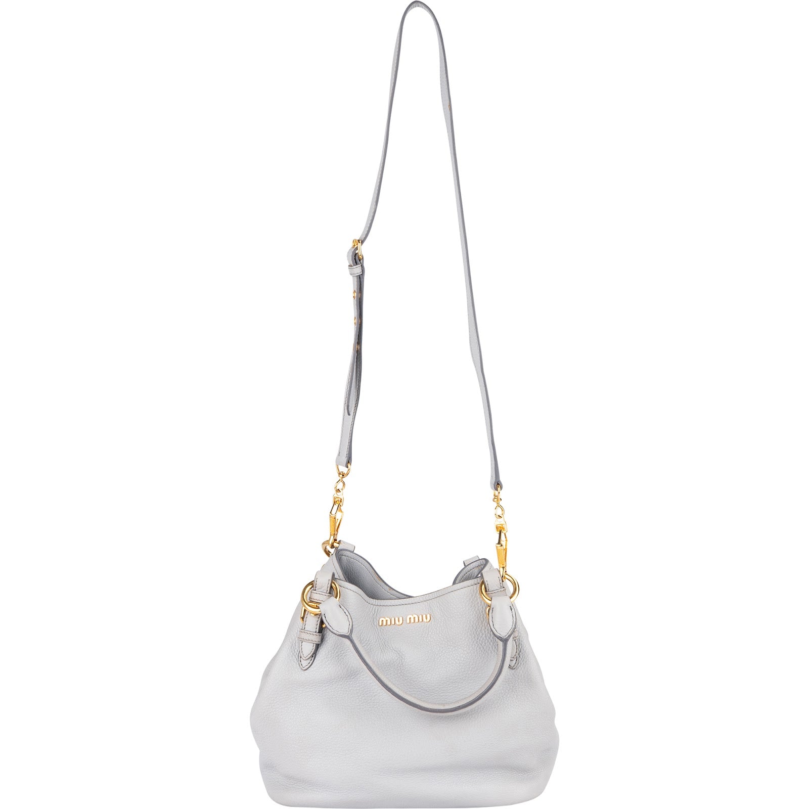 Miu Miu Vitello Lux Leather Handbag - vintageandkickz