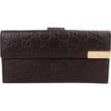 Gucci Guccissima Leather Metal Bar Continental Wallet