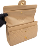 Chanel Quilted Lambskin 24K Gold Double Flap Shoulder Bag