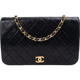 Chanel Quilted Lambskin 24K Gold Single Flap Shoulder Bag