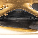 Chanel Quilted Lambskin and Metallic Leather Double Flap Crossbody Bag