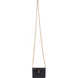 Yves Saint Laurent Quilted Lambskin Cassandre Envelope Micro Crossbody Bag