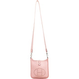 Hermès Rose Sakura Clemence Leather Mini Evelyne 16 Crossbody Bag