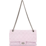 Chanel Quilted Aged Calfskin Palladium 2.55 Reissue Double Flap Crossbody Bag