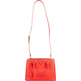 Prada Red Saffiano Leather Galleria Tote Handbag