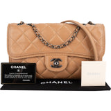 Chanel Quilted Lambskin Antique Hardware Single Flap Crossbody Bag