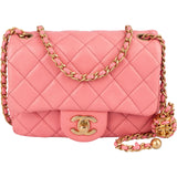Chanel Quilted Lambskin Mini Rectangular Adjustable Single Flap Crossbody Bag
