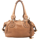 Chloé Brown Leather Paddington Pocket Satchel Studded Shoulder Bag