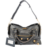 Balenciaga Blue Leather Classic City Handbag