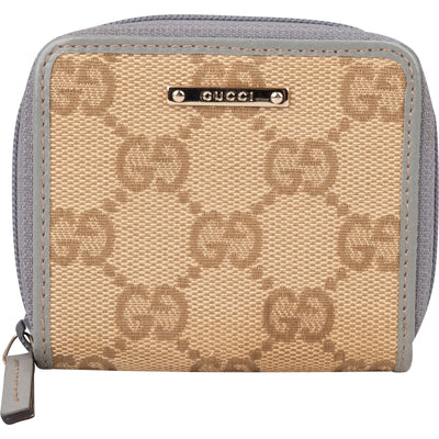 Gucci Monogram GG Canvas Zip Around Coin Wallet
