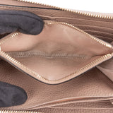 Valentino Grained Calfskin Rockstud Zip Around Wallet
