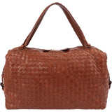 Bottega Veneta Grained Intrecciato Leather Boston 40 Handbag