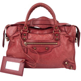 Balenciaga Pink Leather Classic City Handbag