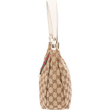 Gucci Monogram GG Canvas Web Hobo Shoulder Bag
