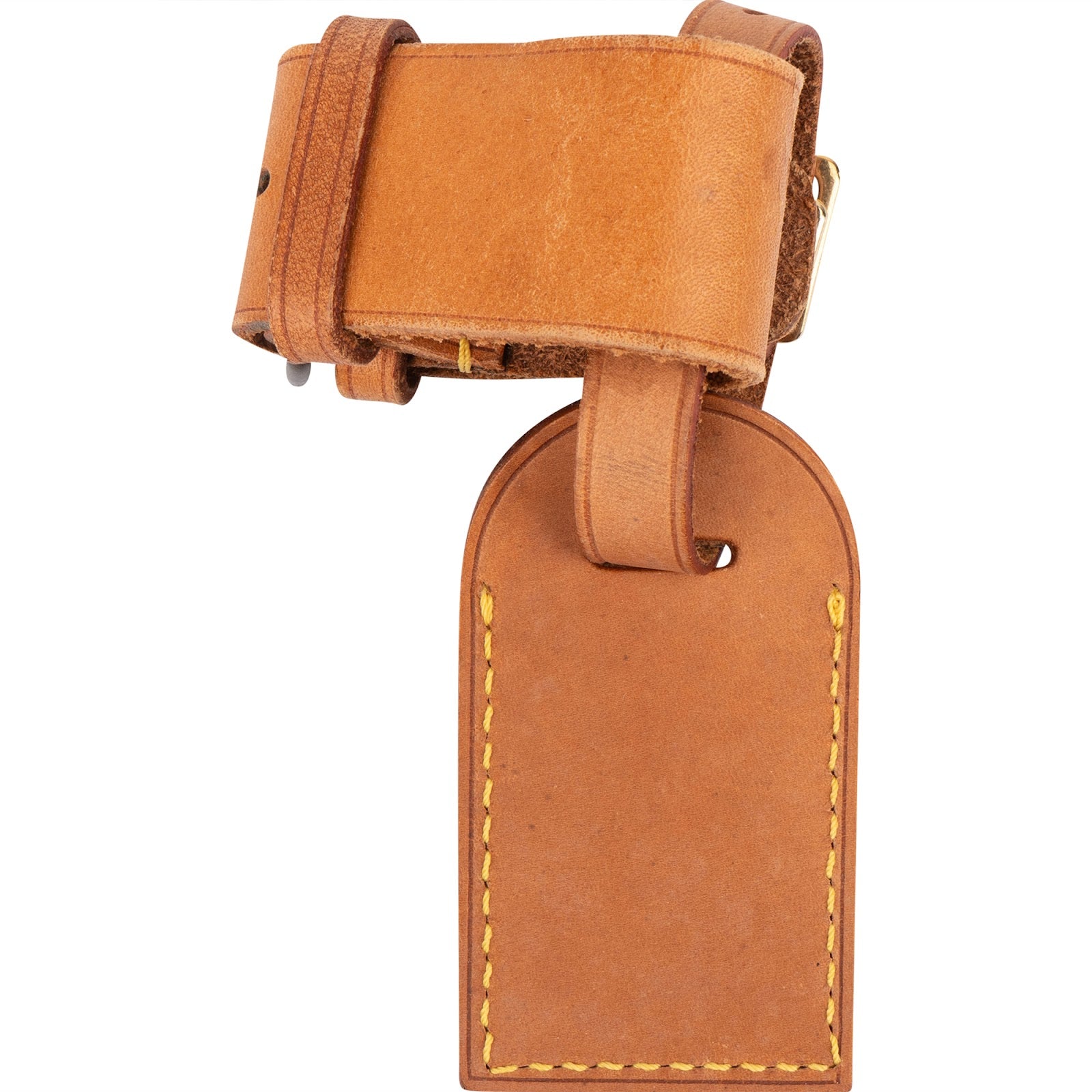[🔄️B21 / F40] Louis Vuitton Vachetta Leather Luggage Tag - vintageandkickz