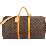 Louis Vuitton Monogram Canvas Keepall 60 Bandoulière Travel Bag
