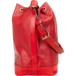 Louis Vuitton Red Epi Leather Sac Noé Grande Shoulder Bag - vintageandkickz