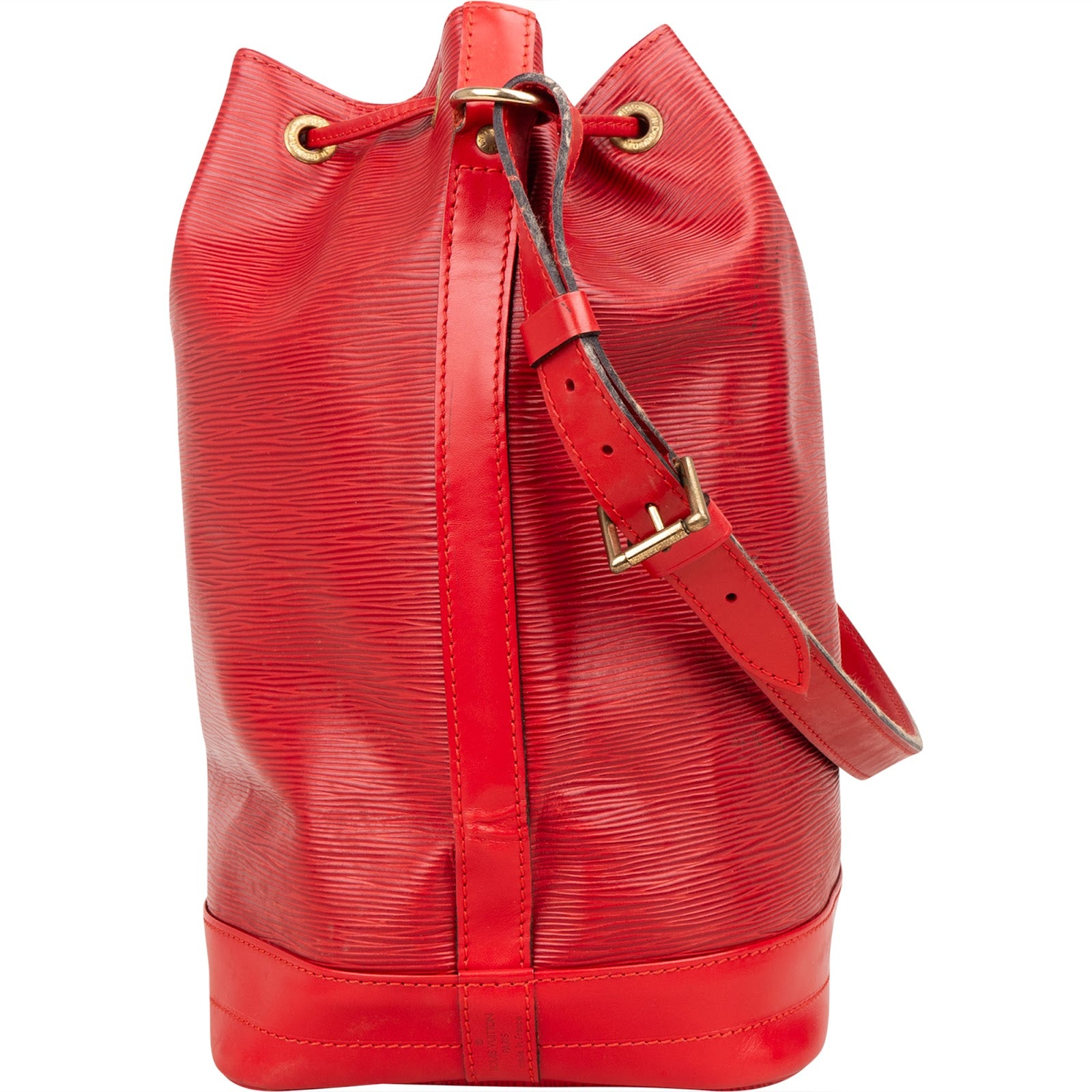 Louis Vuitton Red Epi Leather Sac Noé Grande Shoulder Bag - vintageandkickz