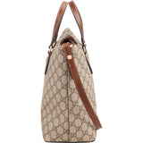 Gucci Monogram GG Supreme Canvas Linea A Foldover Tote Handbag