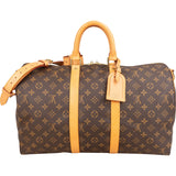 Louis Vuitton Monogram Canvas Keepall 45 Bandoulière Travel Bag