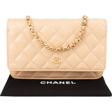 Chanel Quilted Caviar Leather Wallet On Chain Crossbody Bag